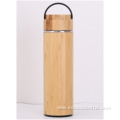 500mL Bamboo Lid Bamboo Vacuum Bottle With Handle